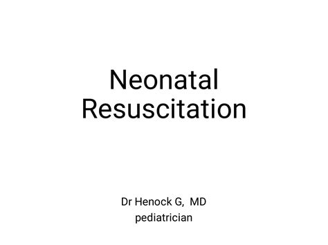 Solution Neonatal Resuscitation Studypool