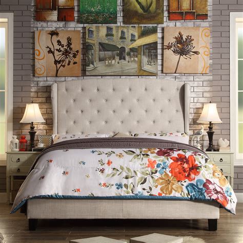 Darby Home Co Nielsen Queen Upholstered Panel Bed And Reviews Wayfairca