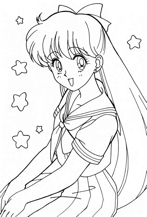 Sailor Venus Coloring Book Xeelha Sailor Moon Coloring Pages