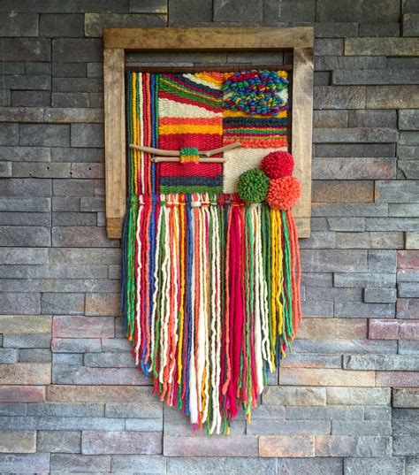 Mount it to the wall using mounting hardware. Woven wall hanging