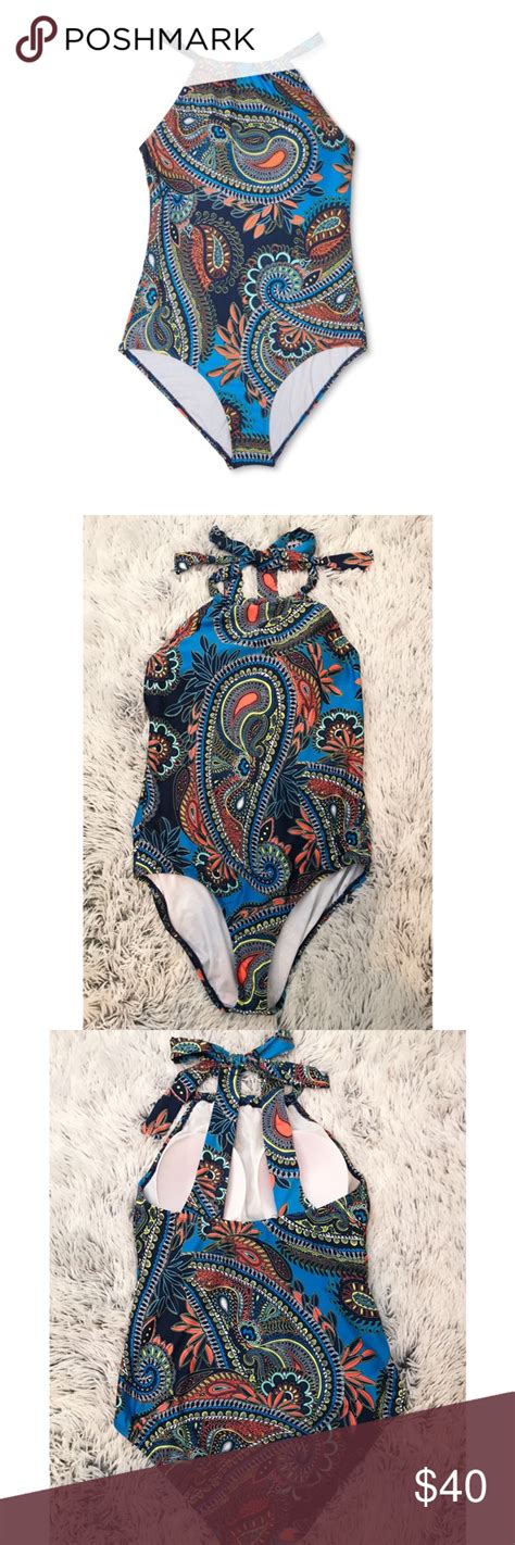 Nwt Clearwater Blue Paisley One Piece Swimsuit One Piece Blue