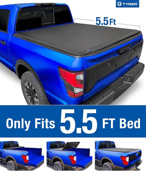 Buy Tyger Auto T3 Soft Tri Fold Truck Bed Tonneau Cover Compatible With