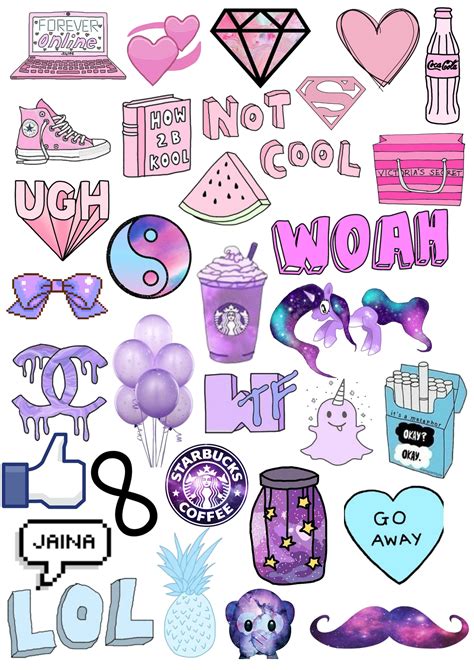 Printable Stickers Aesthetic Customize And Print