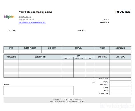 Australian Invoice Template Excel Invoice Example