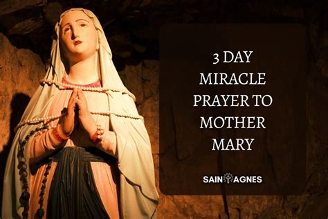 3 Day Miracle Prayer To Mother Mary Never Known To Fail