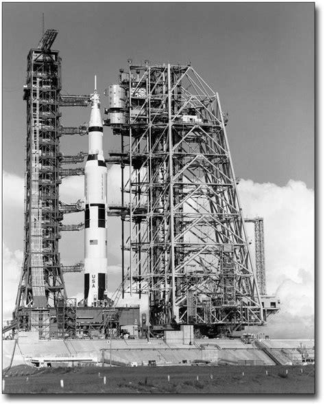 Apollo 11 Saturn V Rocket On Launch Pad 11x14 Silver Halide Photo Print