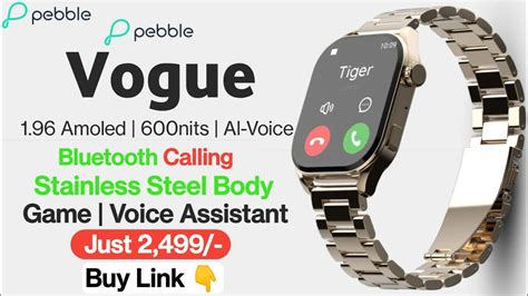 Pebble Cosmos Vogue Smartwatch Review 196 Amoled Calling ⚡ Buy