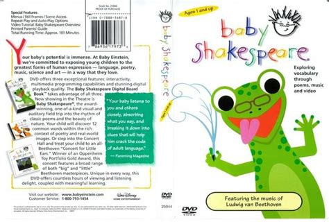 Baby Einstein Baby Shakespeare Vhs 2001 Ages And Up Ph