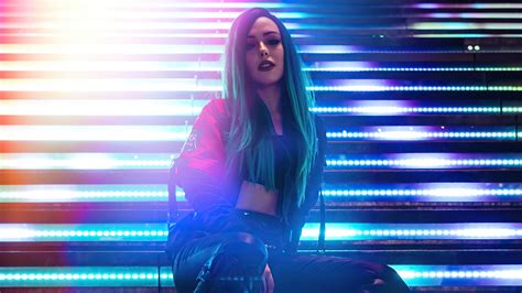 1920x1080 Cyber Girl In Neon Lights 4k Laptop Full Hd 1080p Hd 4k