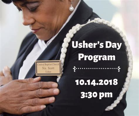 Annual Ushers Day Program Central Baptist Church