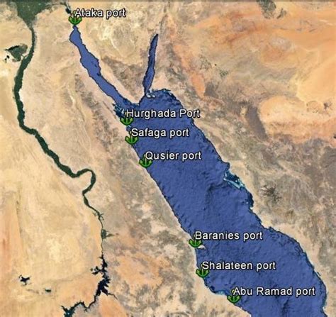 Ancient Egypt Red Sea Map