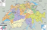 Mapa Politico Suiza Ciudades | Australia Mapa