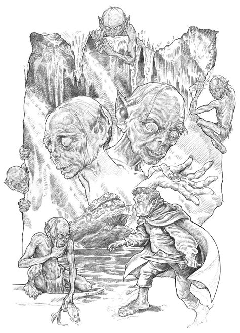 Gollum Coloring Pages