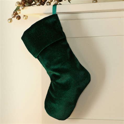 Luxury Mini Emerald Velvet Stocking By Dibor