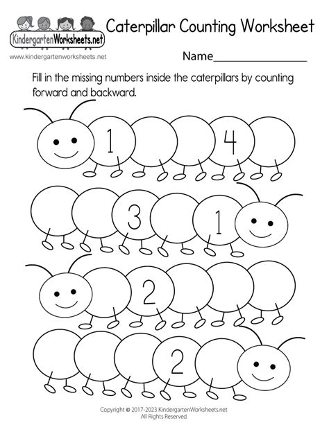 Free Printable Free Counting Worksheet For Kindergarten