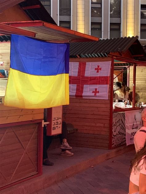 Anne Toft Sørensen On Twitter So Many 🇺🇦 Flags In The Streets Of Tbilisi 💛💙🇬🇪 ️ Having Just
