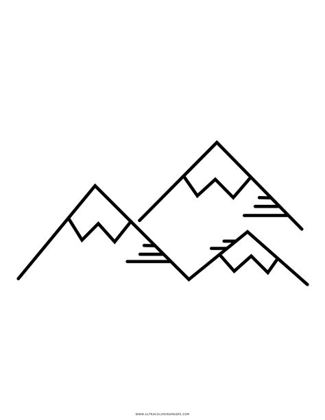 Mountain Range Coloring Page