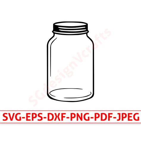 Mason Jar Svg Ball Jar Svg Blank Mason Jar Rustic Farm Design Mason Jar Cut File Mason Jar