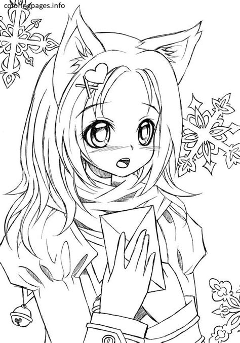 Anime Girl Coloring Pages To Print At