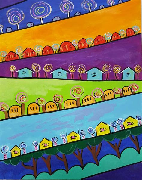 Funky Hundy Neighborhood By Bobby Padilla For Roc Paint Sip Paint And