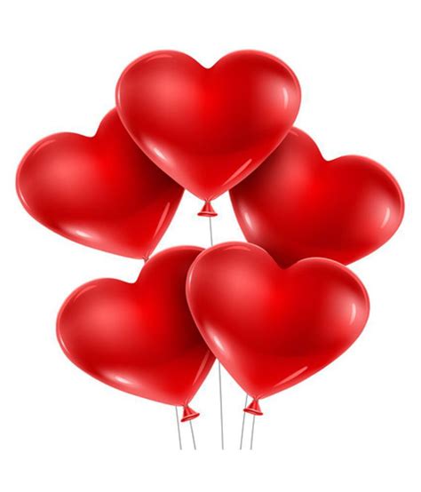 Cute Heart Shape Red Balloons Party Balloons For Birthday Parties Anniversary And Festivals