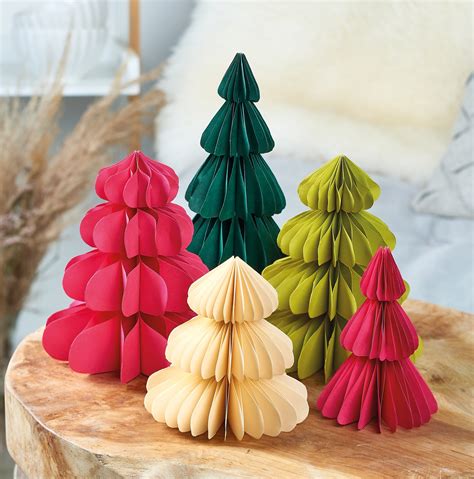 Diy Honeycomb Christmas Trees Papercrafter Project