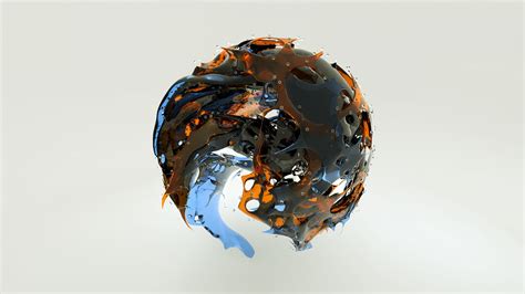 Wallpaper Sphere 3d Glass Hd Abstract 16375