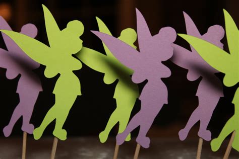 Tinkerbell Silhouette Cupcake Toppers 12 By Emelleets On Etsy