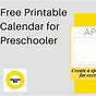 Printable Calendar For Kindergarten