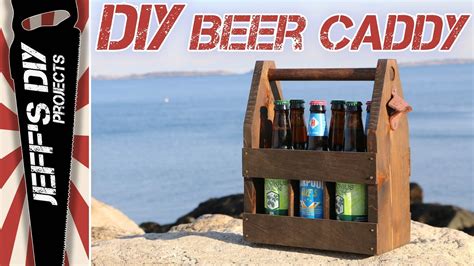 How To Make A Wooden Beer Caddy 6 Pack Beer Carrier Youtube