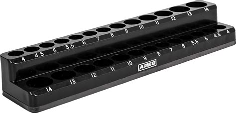 Ares 70233 26 Piece 14 Inch Metric Magnetic Socket Organizer Holds