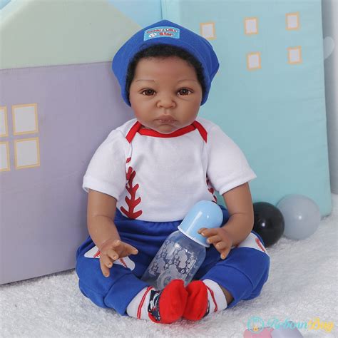 22 Inche Black Newborn Boy Babies Baby Dolls That Look Real Boy Sale