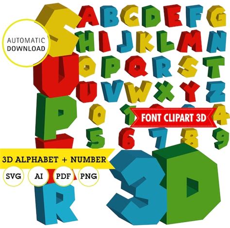 Super Mario Alfabeto Letras Y Números Clipart 3d Png Fondo Etsy