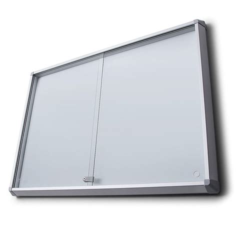 Magnetic Sliding Glass Door Notice Board With Dry Wipe Surface