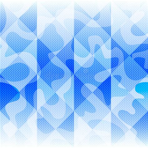 Beautiful Blue Abstract Geometric Seamless Pattern Vector Illustration