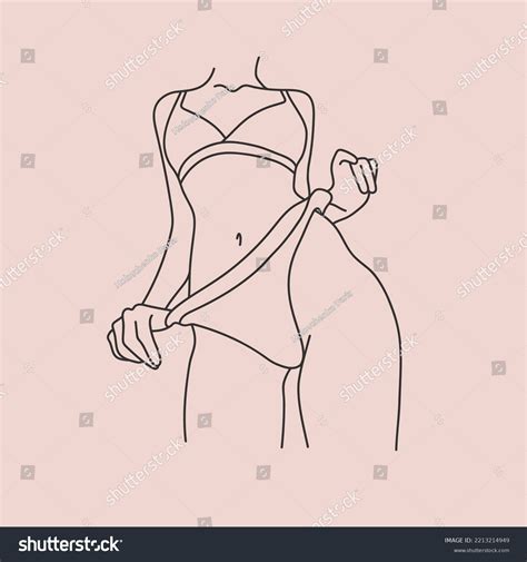 Girl Naked Body Outline Nude Sexy Stock Vector Royalty Free