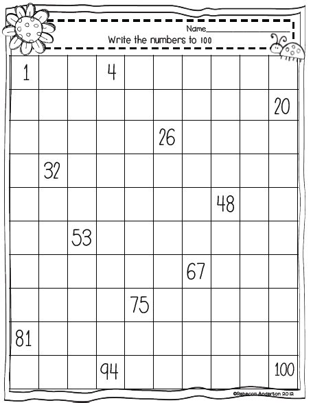 Freebie Spring 100s Charts First Grade Math Worksheets Vowel