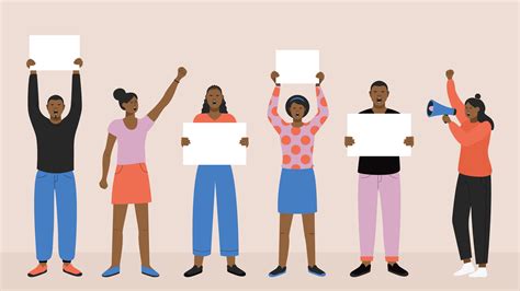 Protesting Black People Holding Banners 1234722 Vector Art At Vecteezy