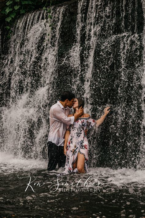 Steamy Waterfall Adventure Emma Kevin Waterfall Pictures Waterfall Photo Romantic Photoshoot