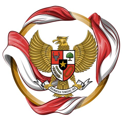 Garuda Pancasila Emblema Logotipo Da Indonésia Para O Dia Da Independência Dentro Do Círculo