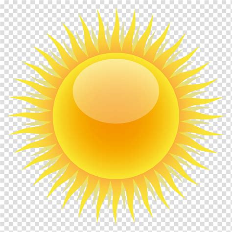 Cartoon Sun Sun Yellow Circle Transparent Background Png Clipart