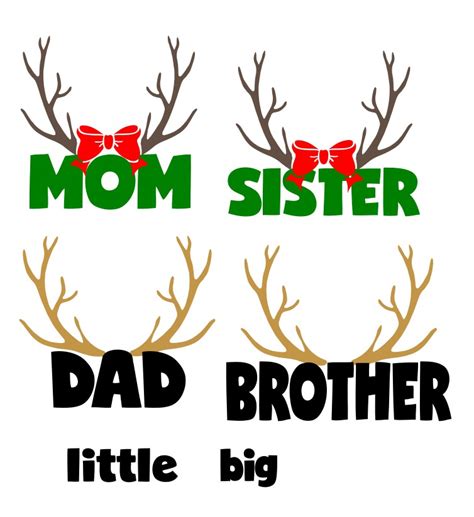 Deer Head SVG Free File to Make Family Christmas Pajamas! - Leap of