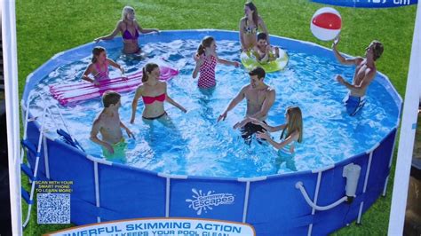 Diy Wal Mart Pool Assembly Summer Escapes Brand 18 Foot Diameter Pool And Pump Step By