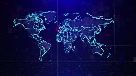 World Map Hi Tech Background Loop 4k In 2021 Tech Background