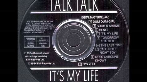 Talk Talk Its My Life 1984 Hq Youtube