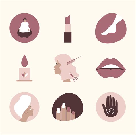Set Of Beauty And Cosmetics Icons Download Free Vectors Clipart