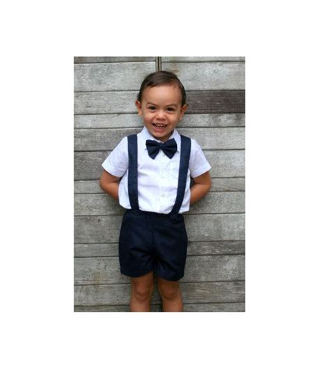 Boy Suspender Shorts Navy Linen Shorts Page Boy Etsy Suspenders For