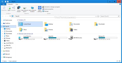 Control Panel Add Or Remove From This Pc In Windows 10 Windows 10