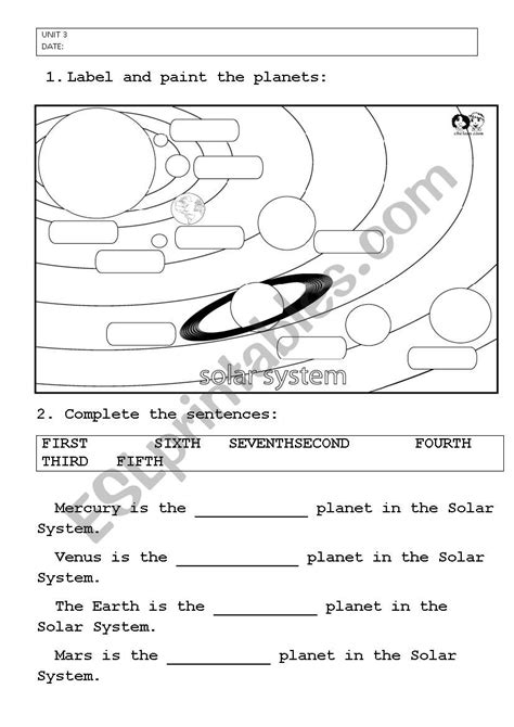 Planets Esl Worksheet By Alicante83
