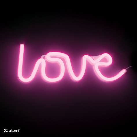Pink Love Neon Light Atomi